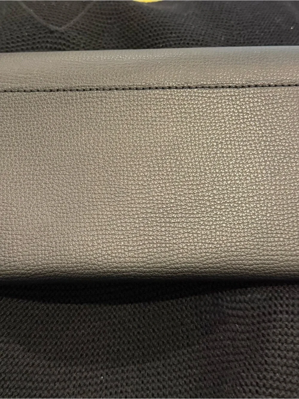Black Leather Clutch/ Wallet with Wavy Trim